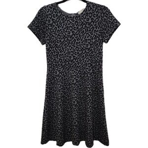 Ann Taylor Loft Women's Size 2 Jaguar Print Cap Sleeve A Line Dress